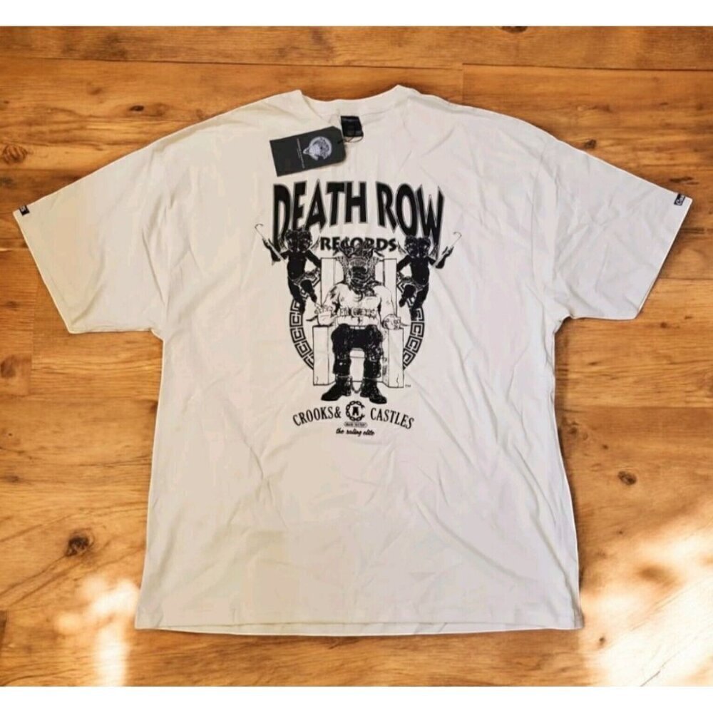 Crooks & Castles‎ Mens 2XL Death Row Records Core Graphic Tee T-Shirt Tan NWT